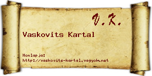 Vaskovits Kartal névjegykártya